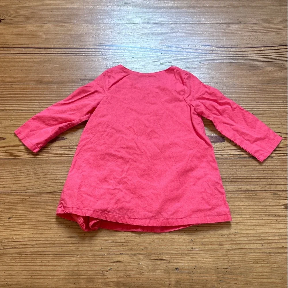 Genuine Kids OshKosh Tunic Top Kids Pink Floral‎ Embroidered Boho SIZE 18M